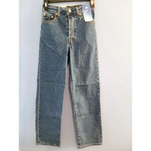 Levis Premium Reggae Straight Ankle Jeans Womens Size 23-27 Medium Wash Denim